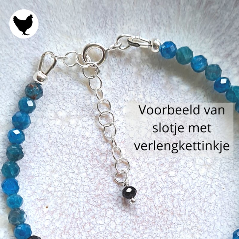 Set armbanden Amelie, tijgeroog, chrysocolla en agaat