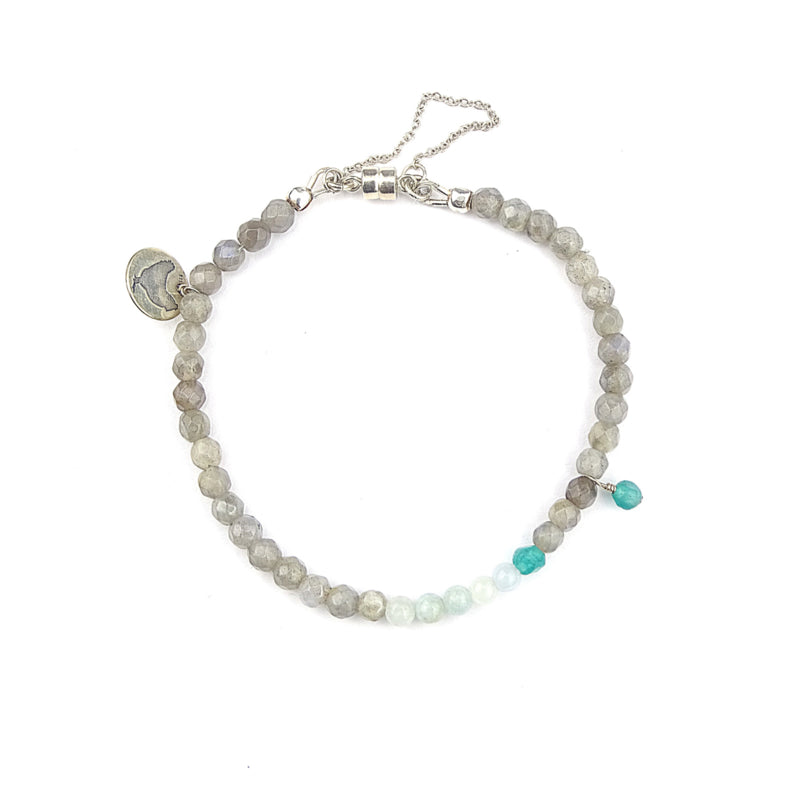 Armband Dutch Sky, aquamarijn, apatiet en labradoriet