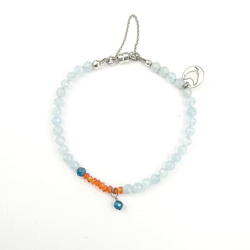 Armband River, aquamarijn en apatiet