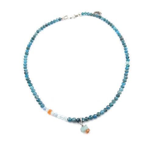 Ketting Blue River, apatiet en aquamarijn