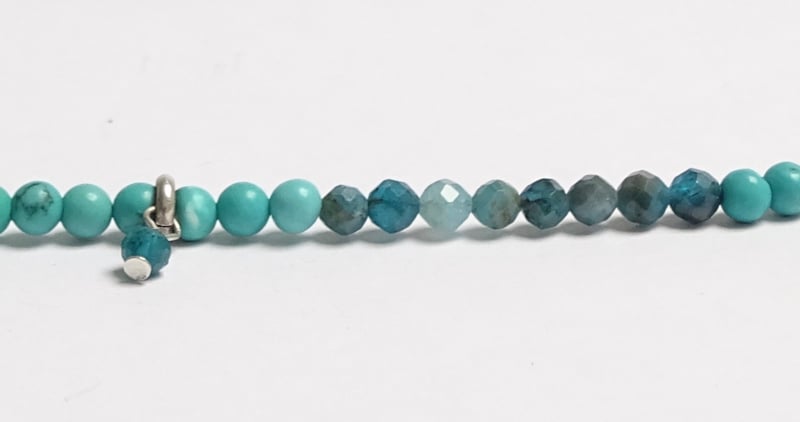 Ketting Blue Ocean, turquoise en apatiet