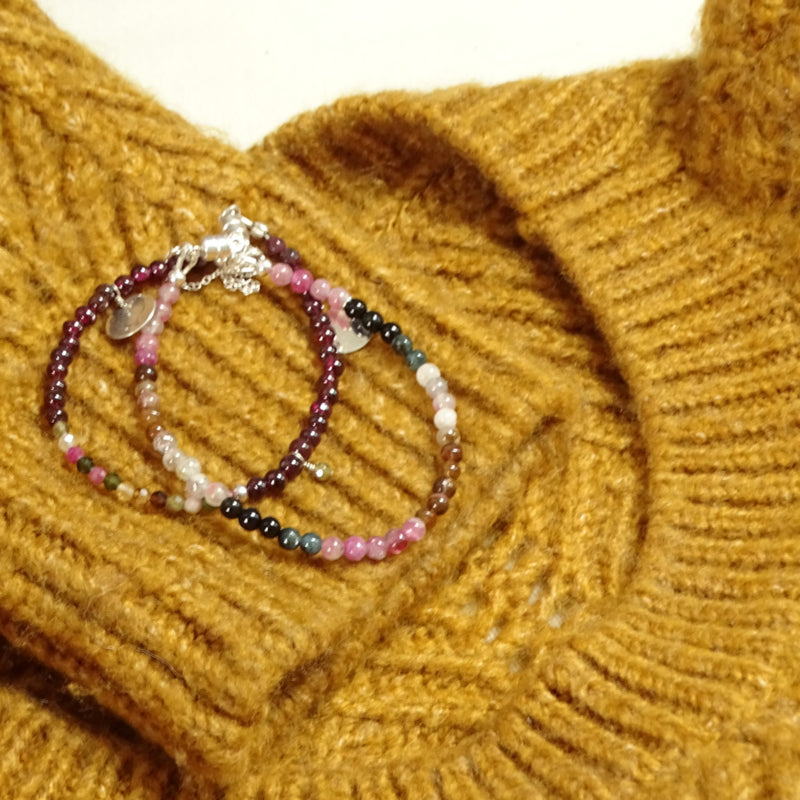 Armband Hannah, granaat en toermalijn