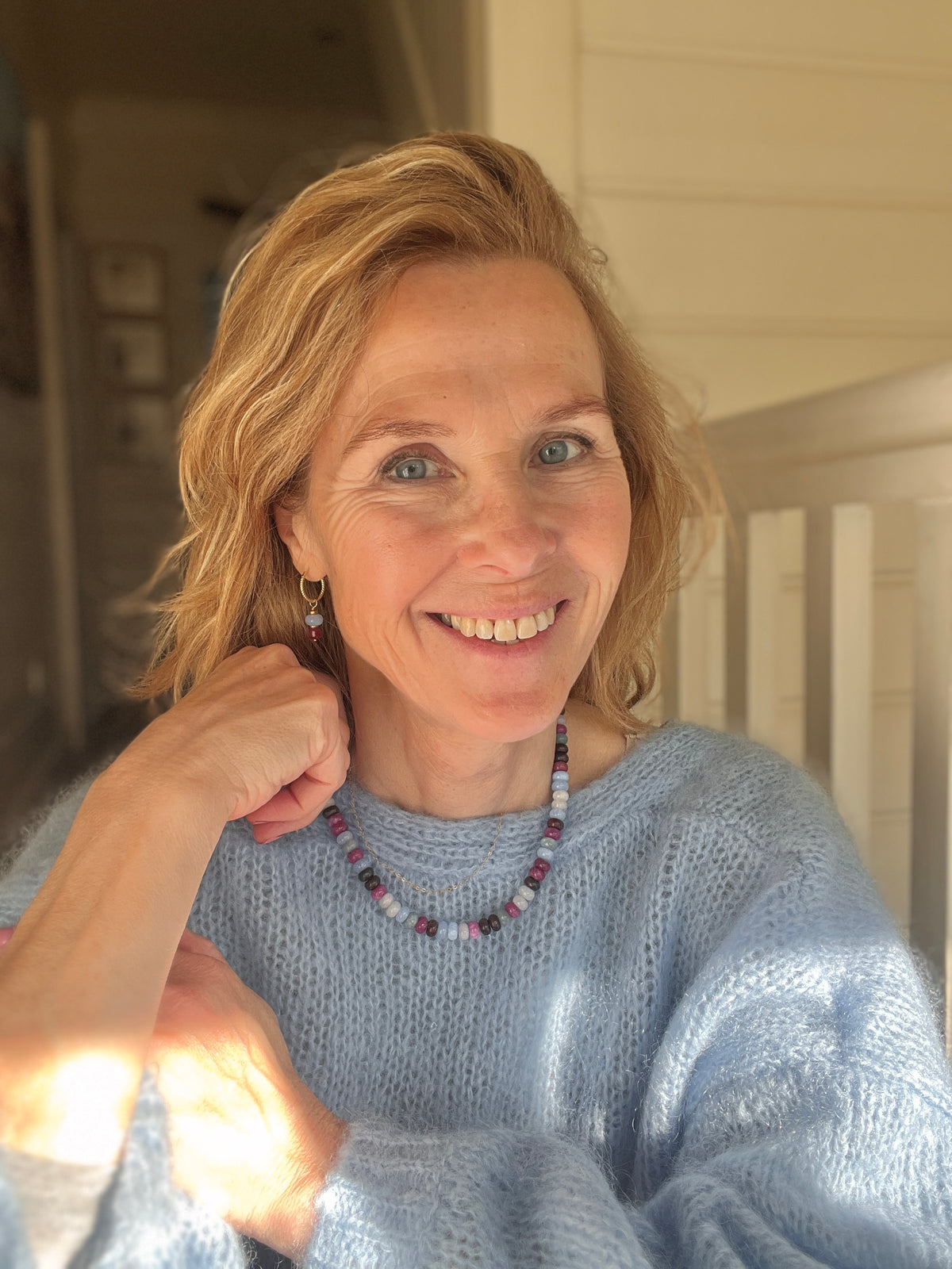 Ketting Velvet, toermalijn, agaat