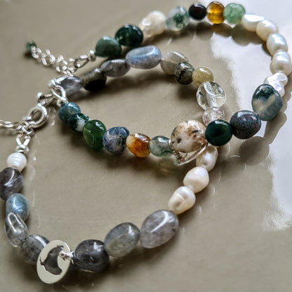 Armband Hidden Intuition, parel, labradoriet (kopie)