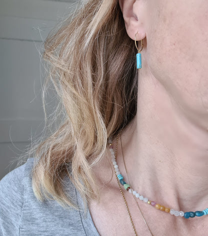 Oorbellen Tomorrow, turquoise magnesiet