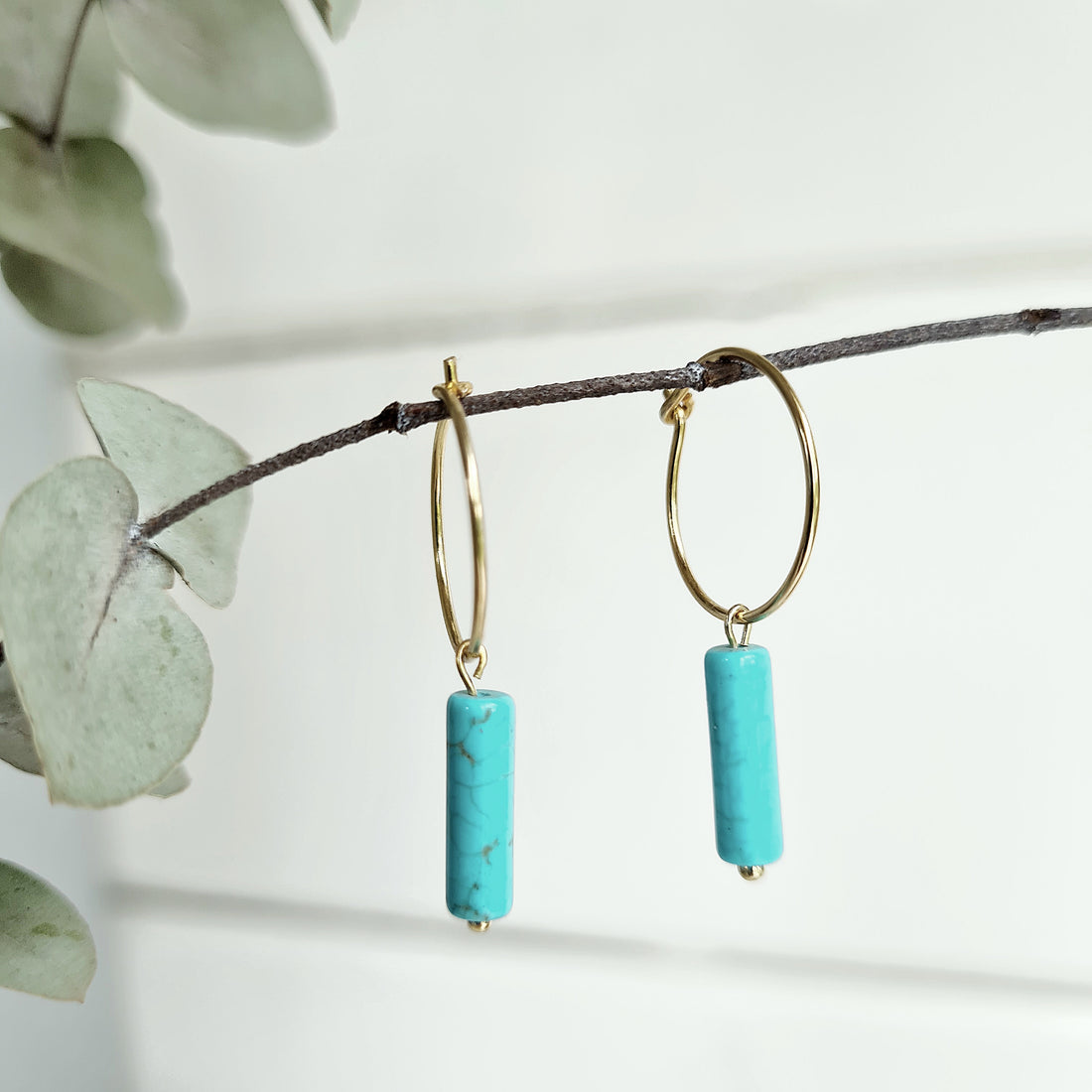 Oorbellen Tomorrow, turquoise magnesiet