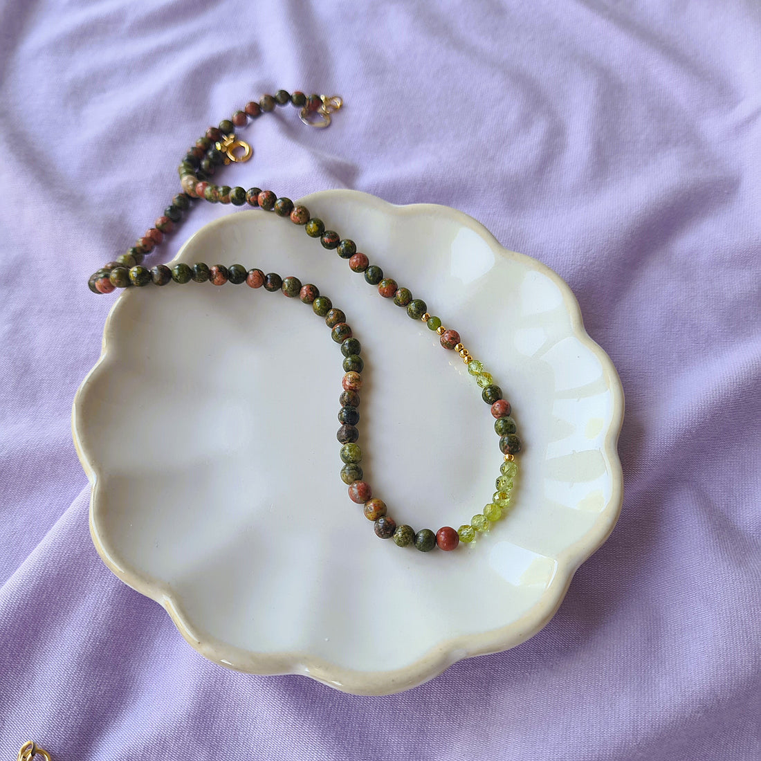 Ketting Autumn Green, unakiet, peridoot