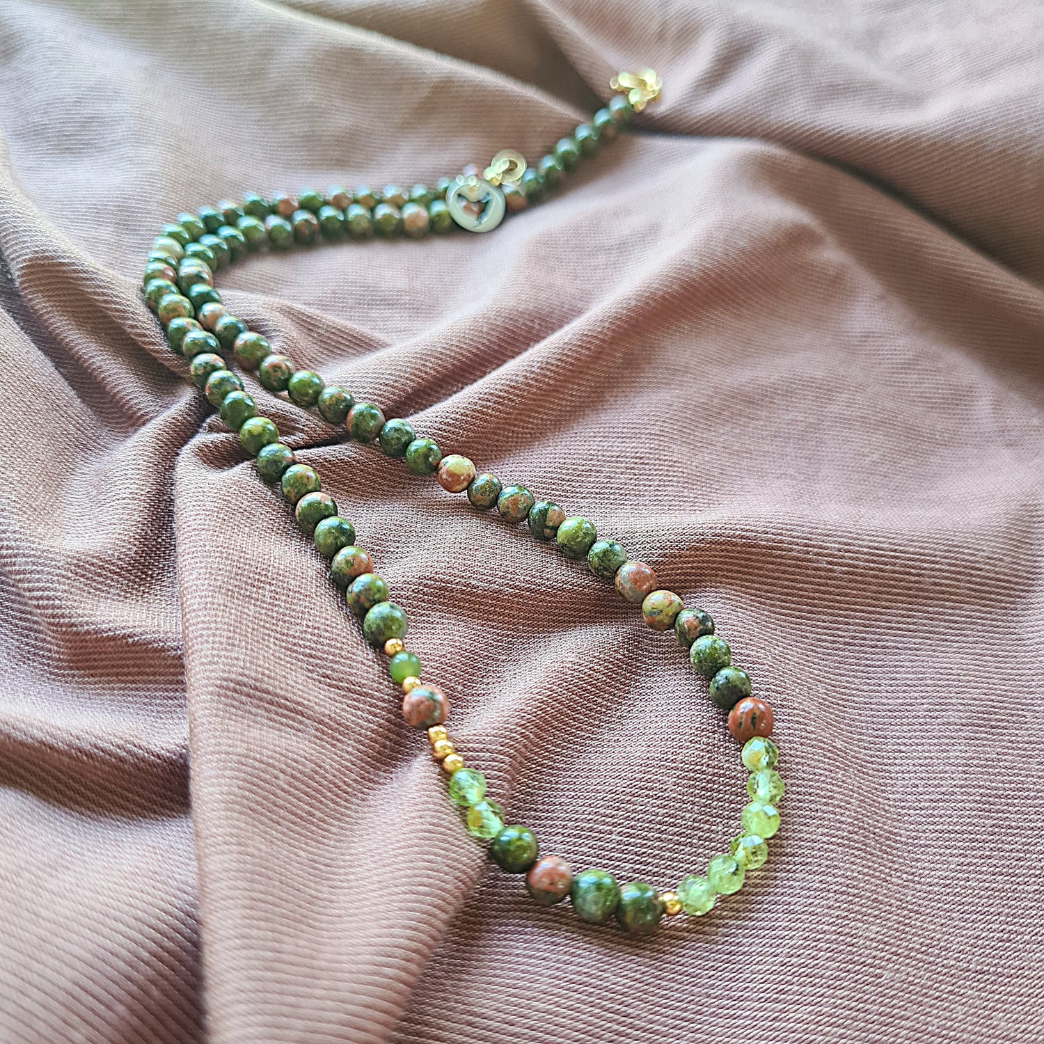 Ketting Autumn Green, unakiet, peridoot