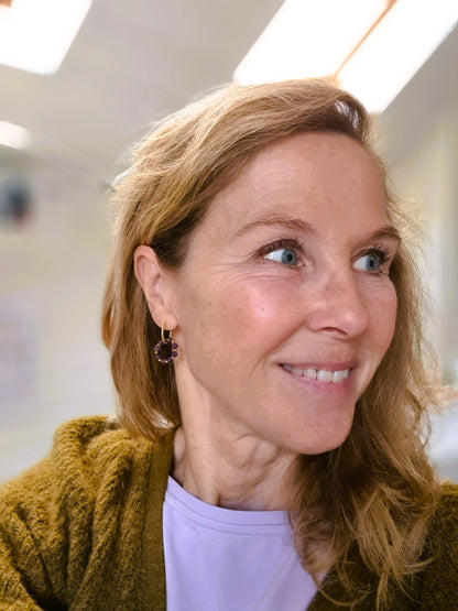 Oorbellen Purple Love, paarse amethist