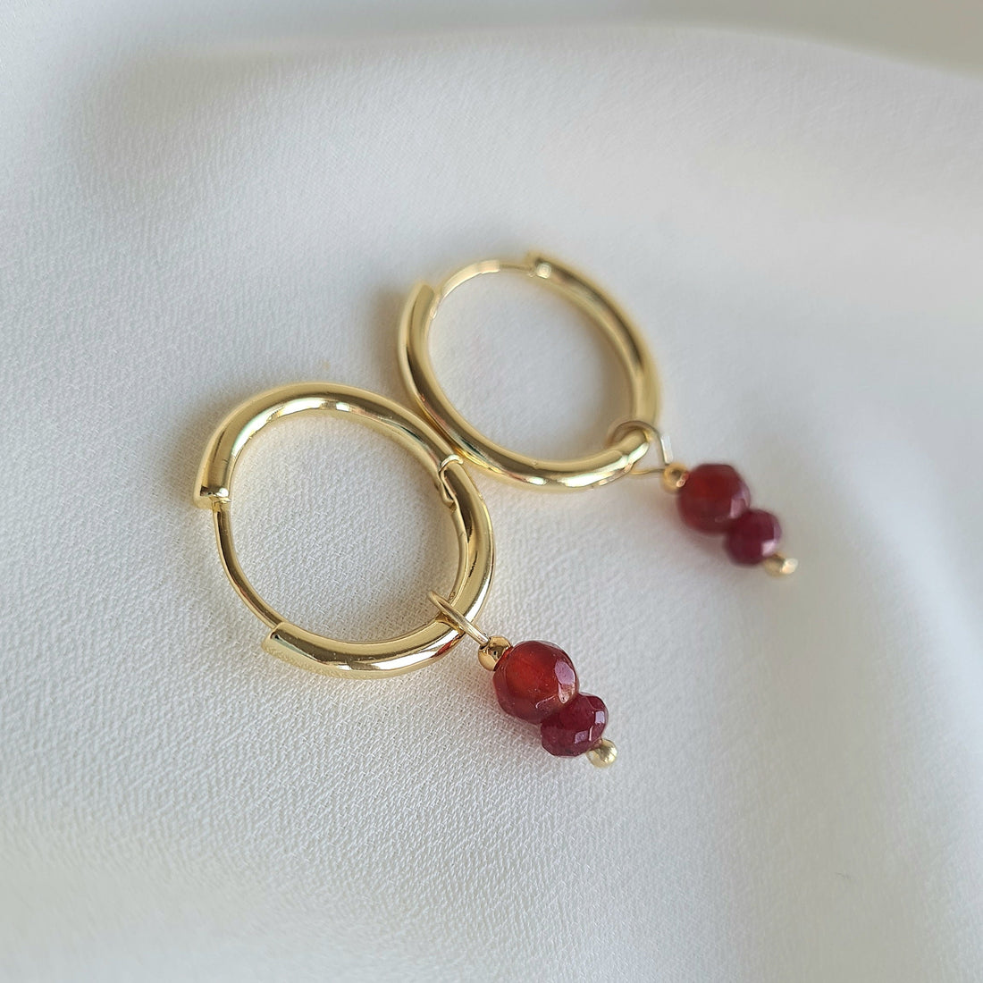 Oorbellen Spirit of Power, granaat