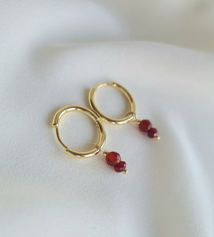 Oorbellen Spirit of Power, granaat