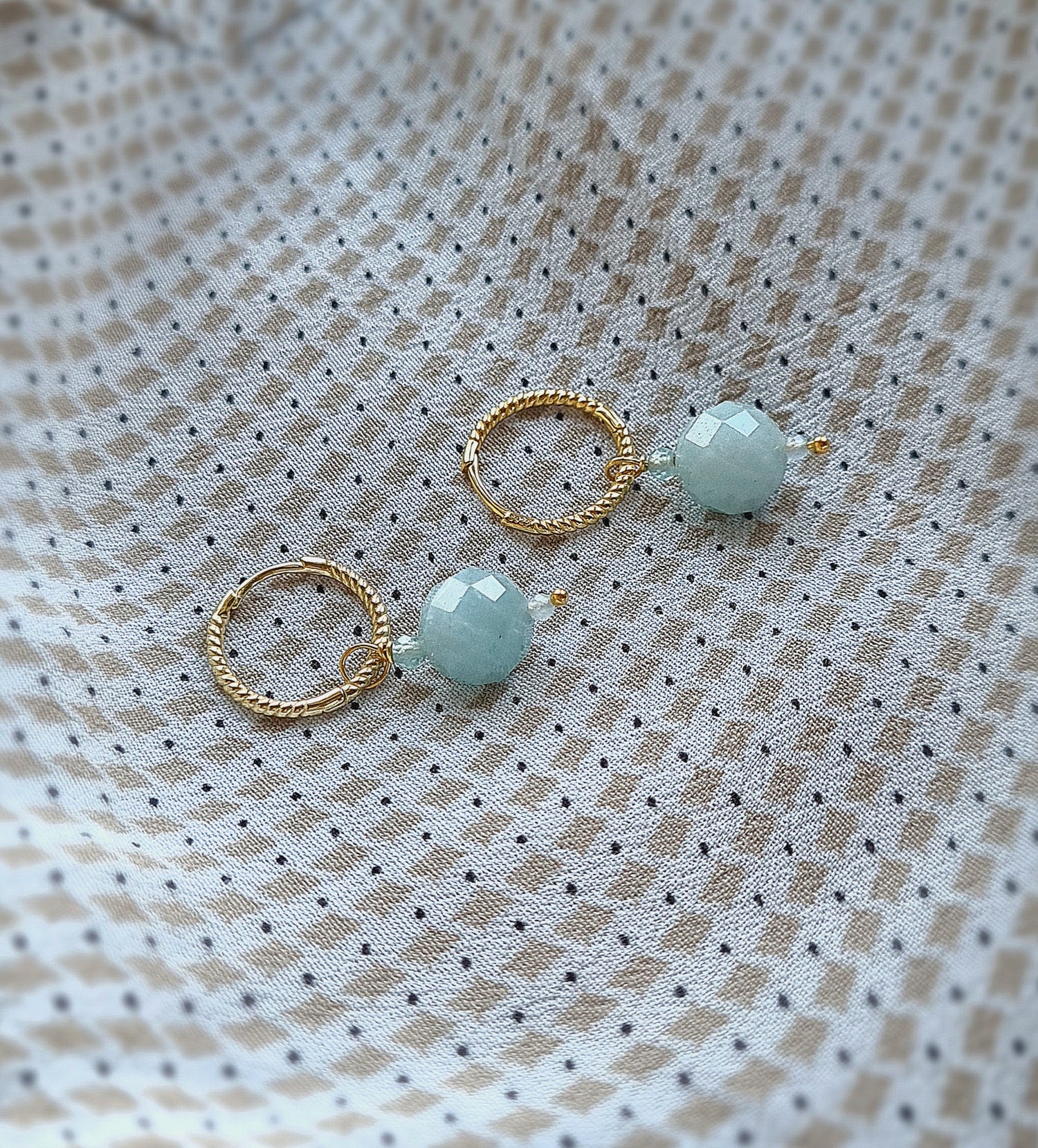 Oorbellen Clear Sky, amazoniet, apatiet, aquamarijn