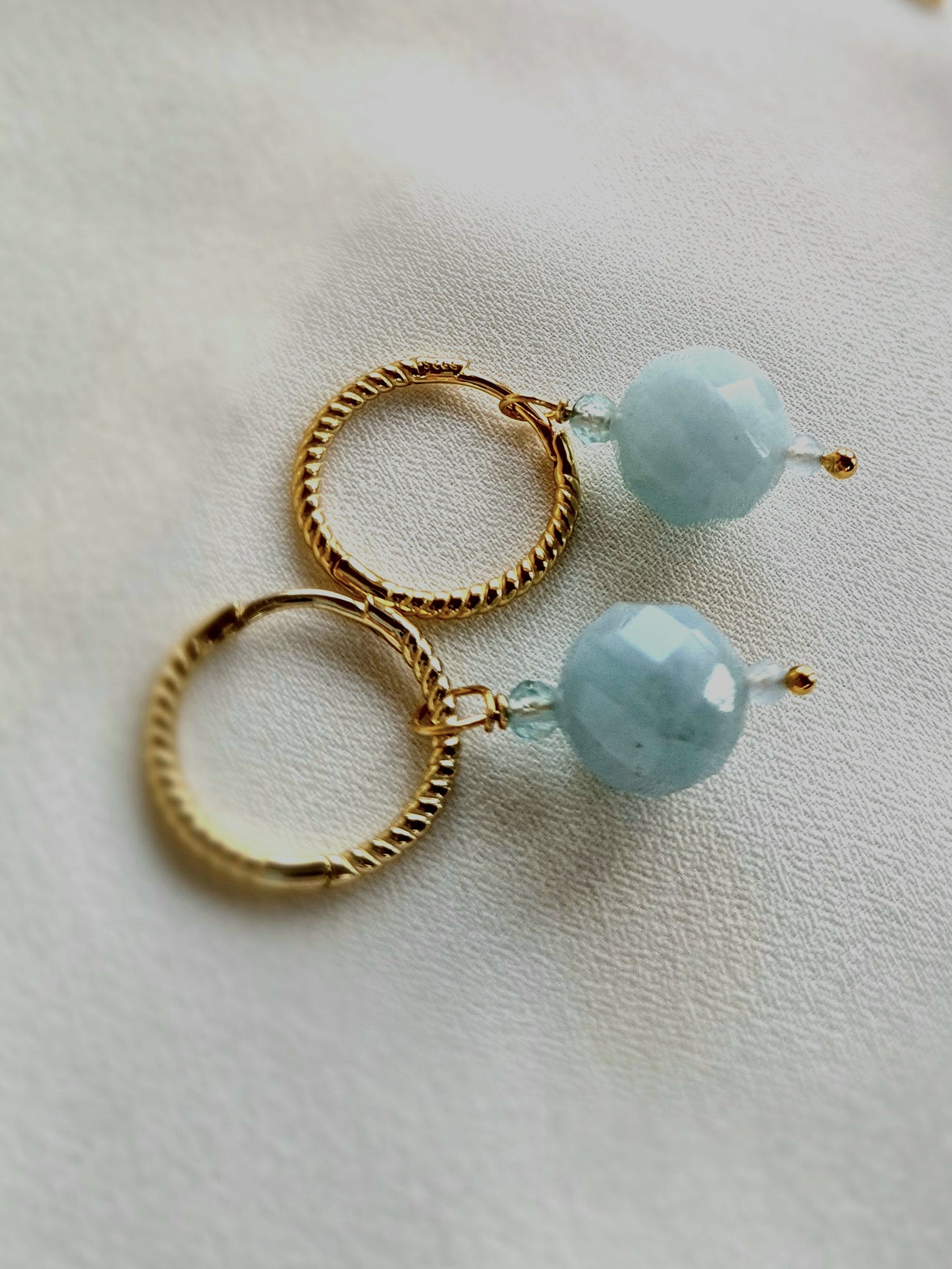 Oorbellen Clear Sky, amazoniet, apatiet, aquamarijn