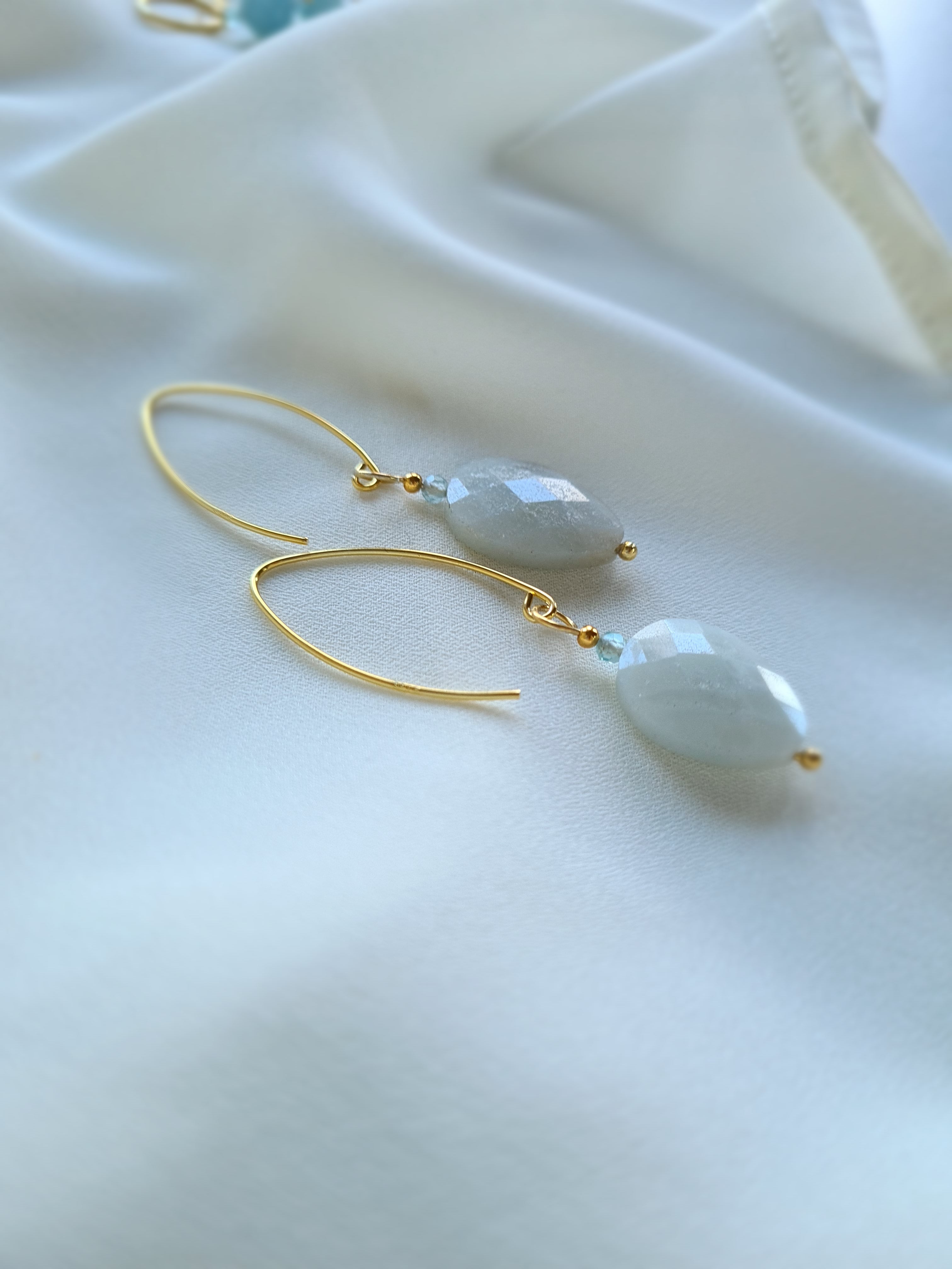 Oorbellen Early Morning, amazoniet, apatiet