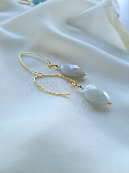 Oorbellen Early Morning, amazoniet, apatiet