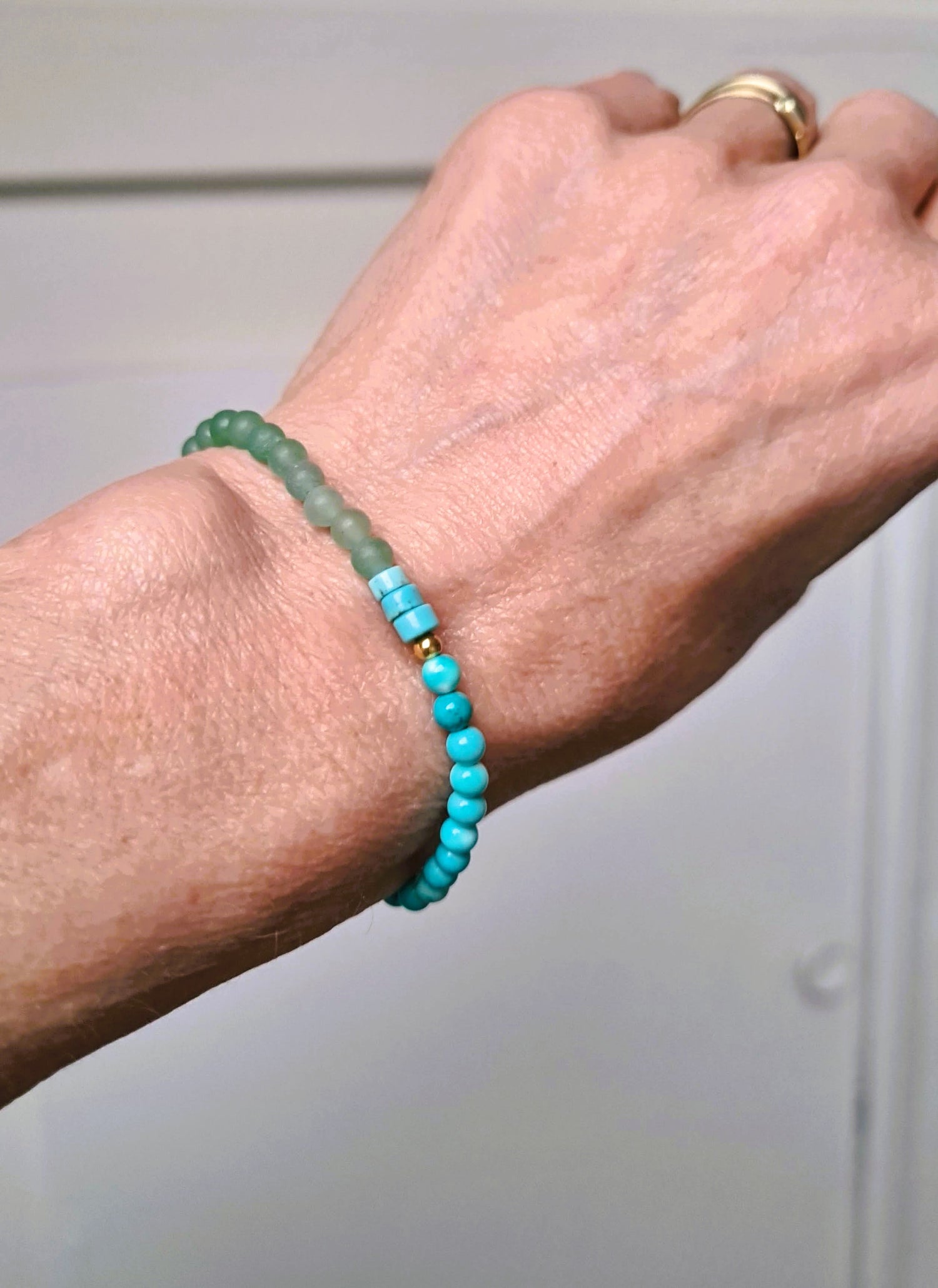 Armband Nature, turquoise, aventurijn