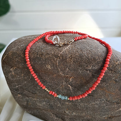 Ketting Happiness, rood koraal