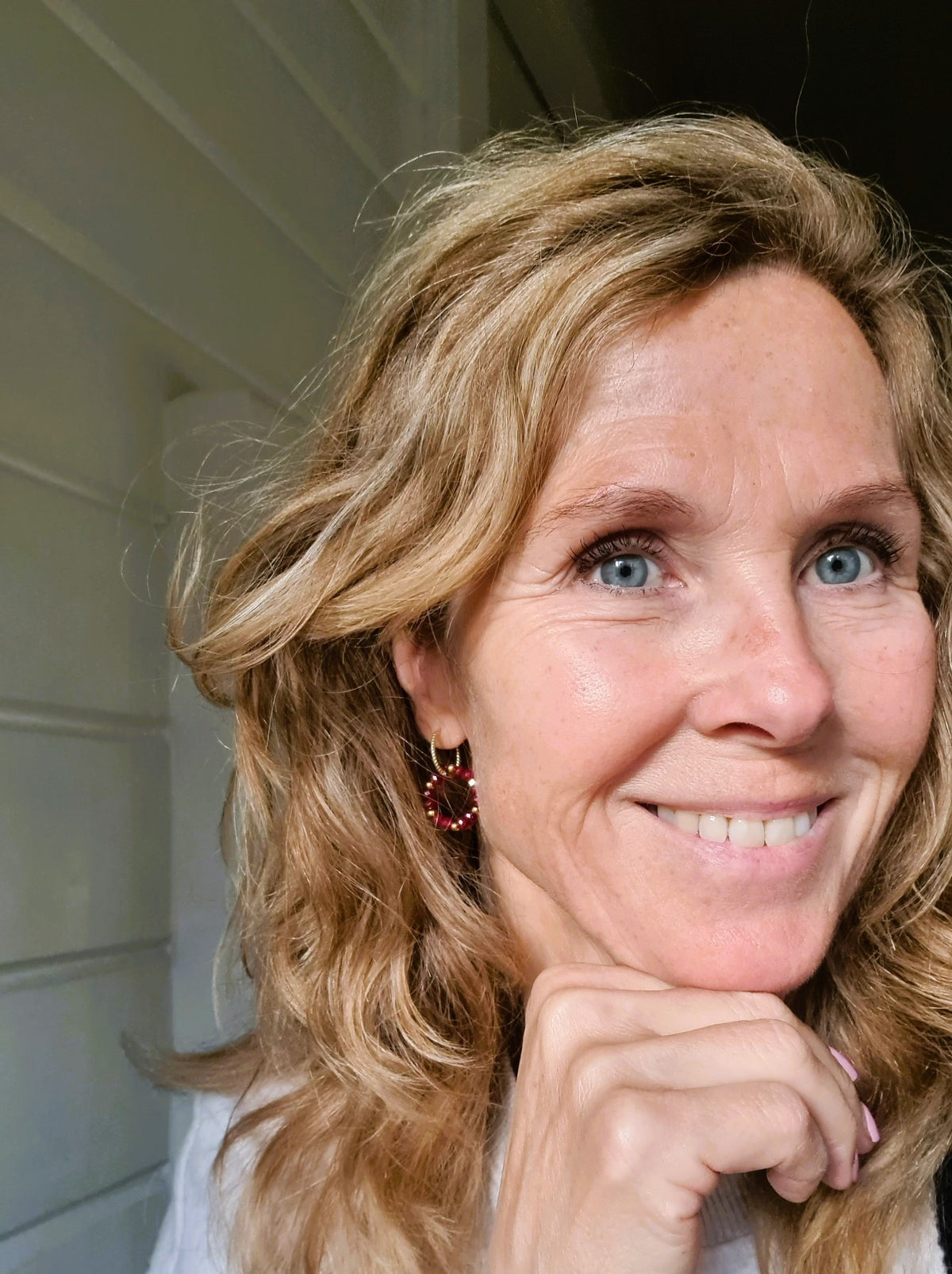Granaat oorbellen paar Courage