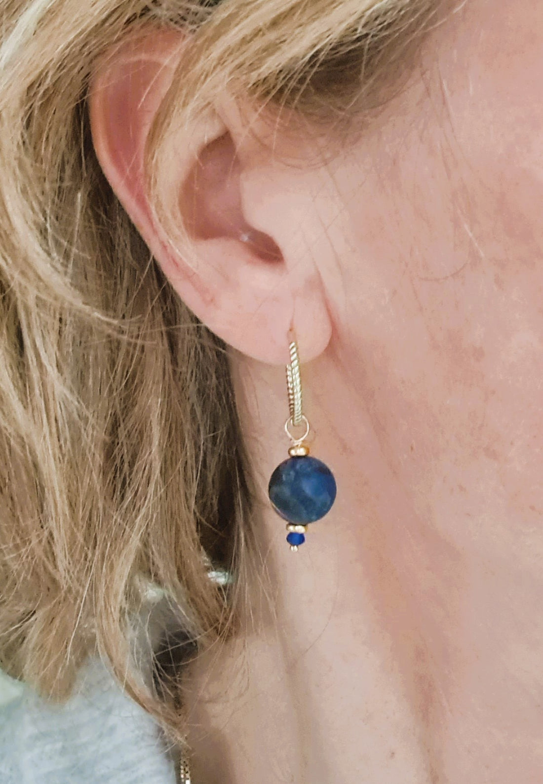 Oorbellen Blue Night, sodaliet, lapis lazuli