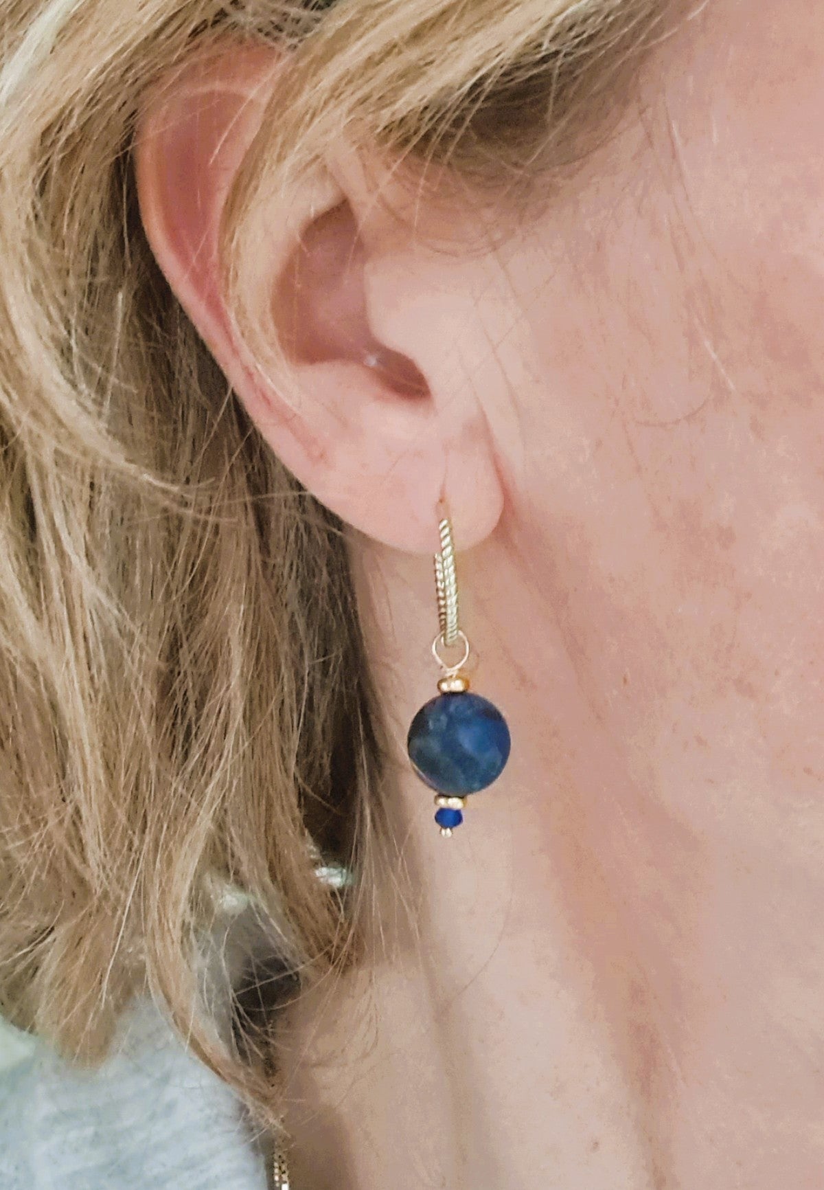Oorbellen Blue Night, sodaliet, lapis lazuli
