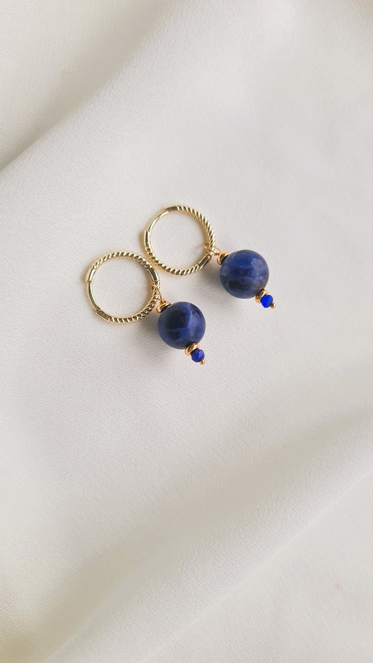 Oorbellen Blue Night, sodaliet, lapis lazuli