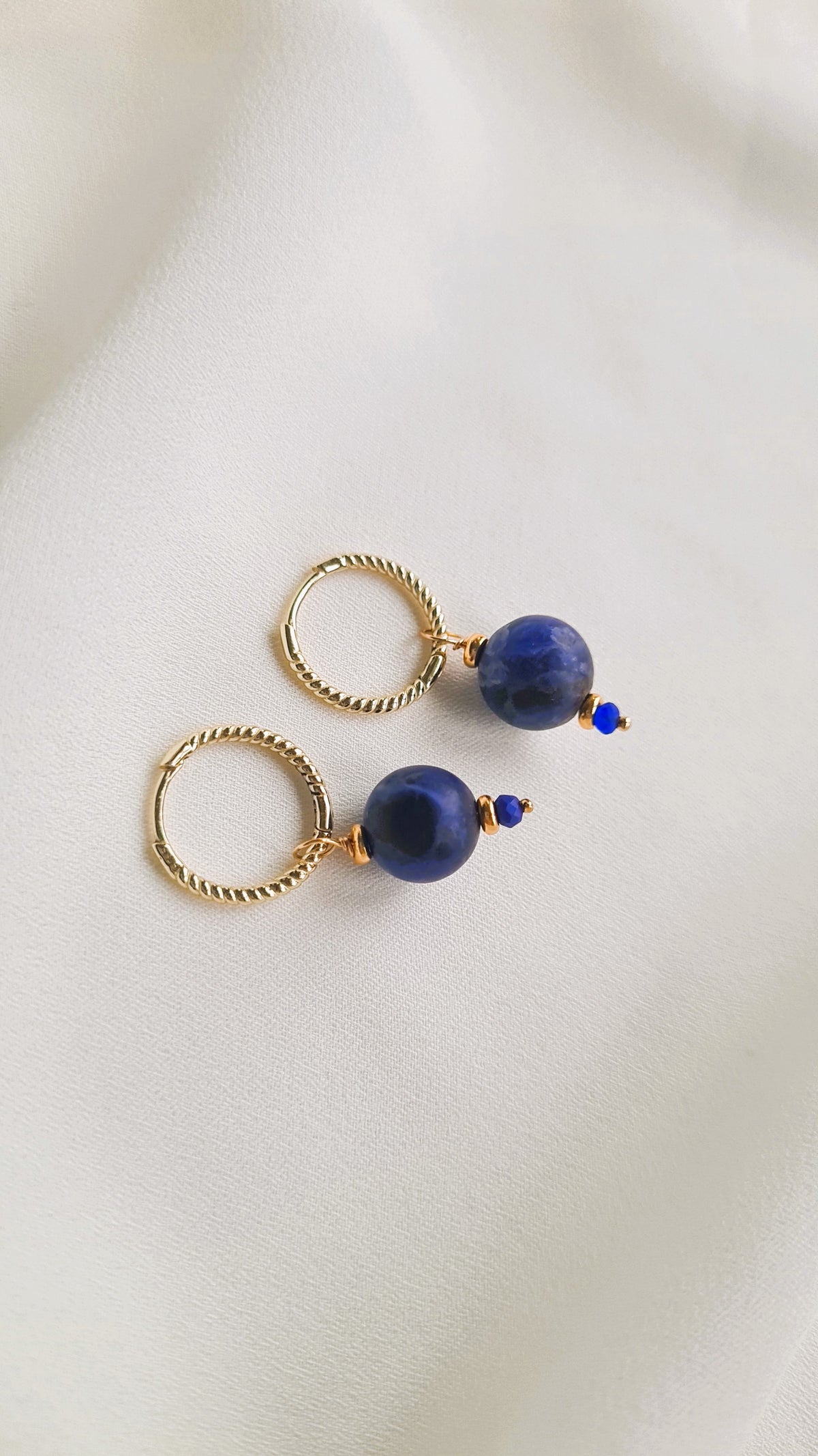 Oorbellen Blue Night, sodaliet, lapis lazuli