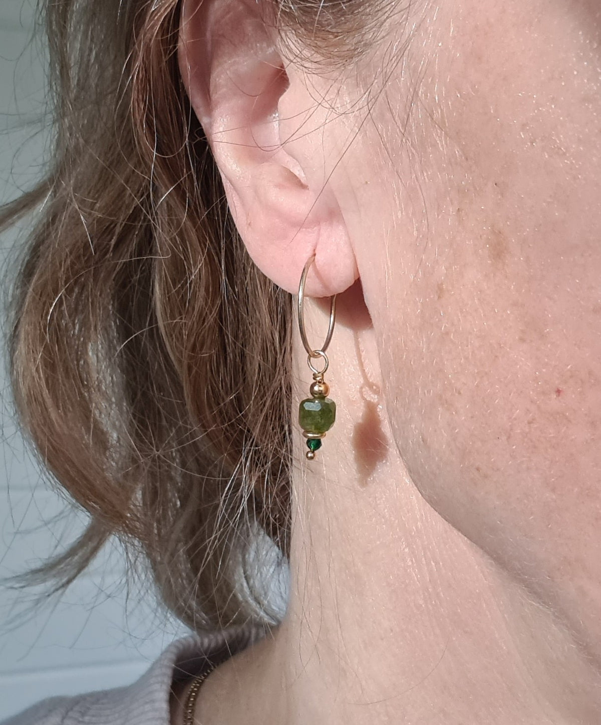 Oorbellen Trust in Me, groene toermalijn