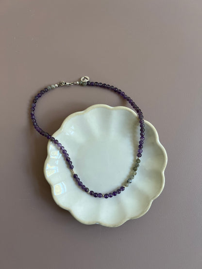 Ketting You&amp;Me, amethist, labradoriet