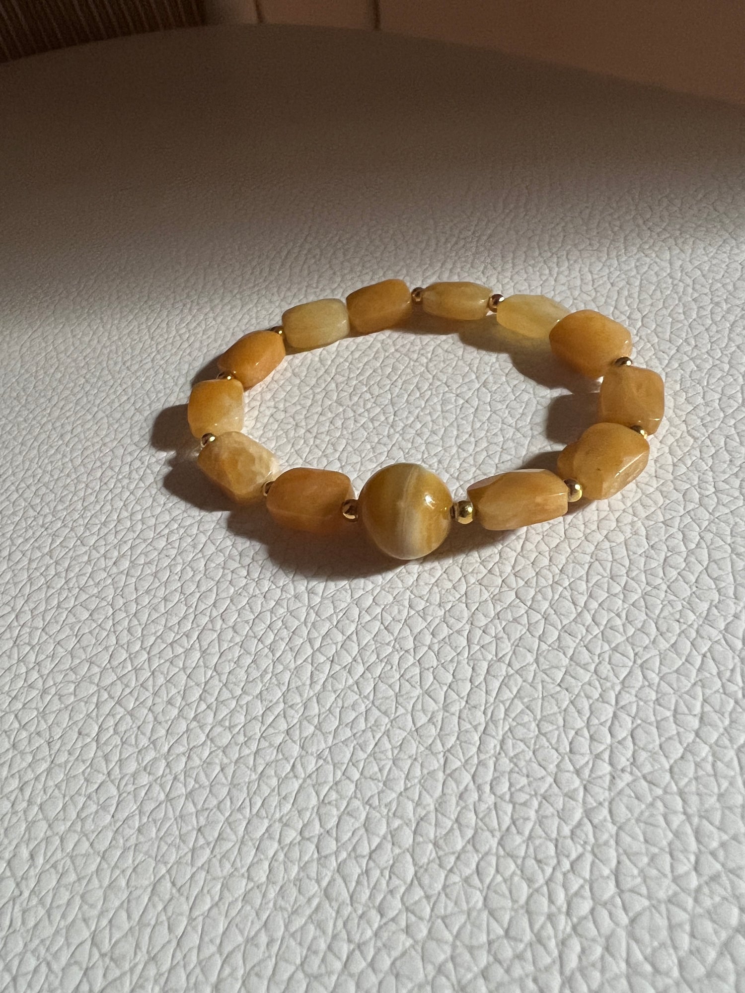 Armband Sunrise, gele calciet