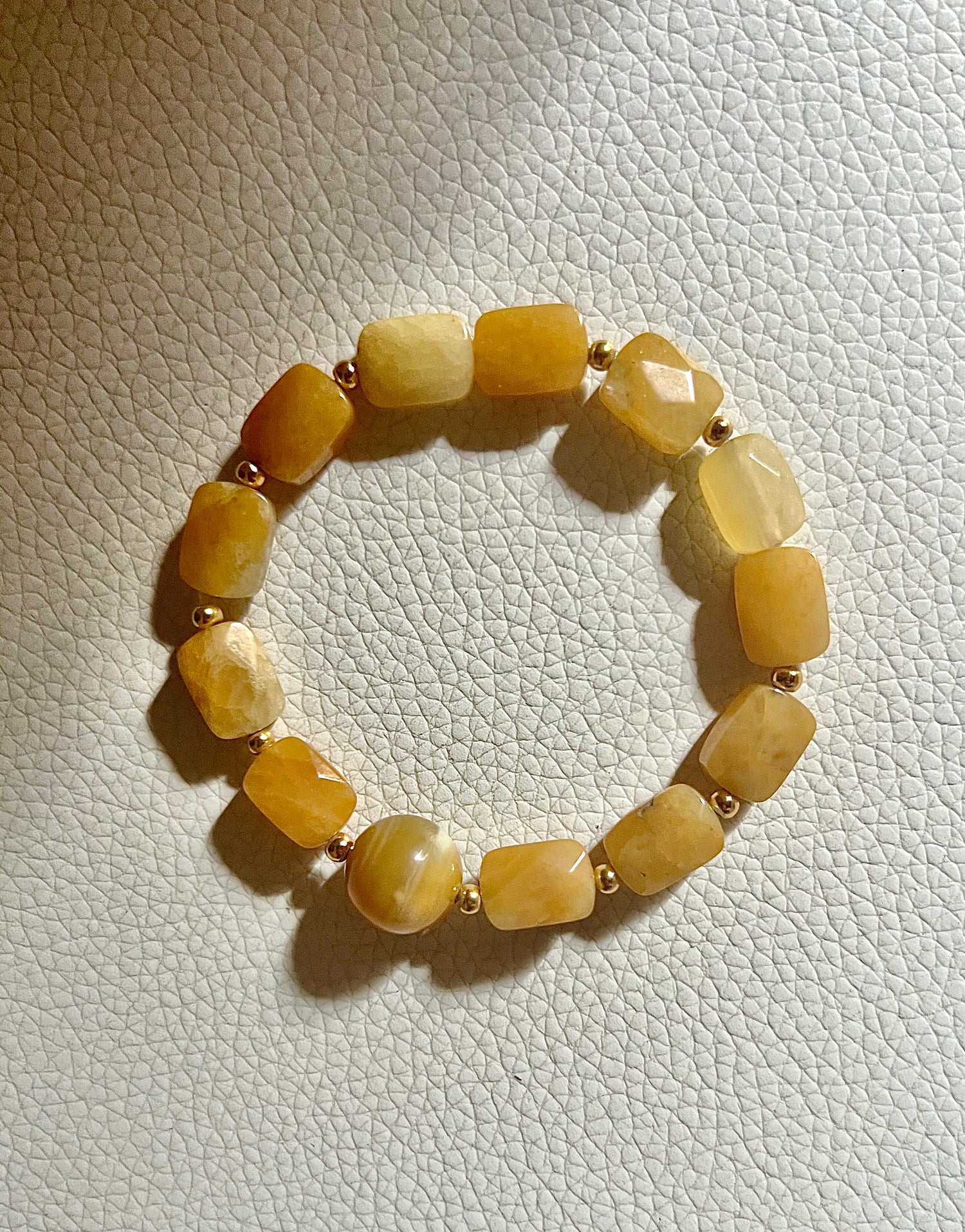 Armband Sunrise, gele calciet