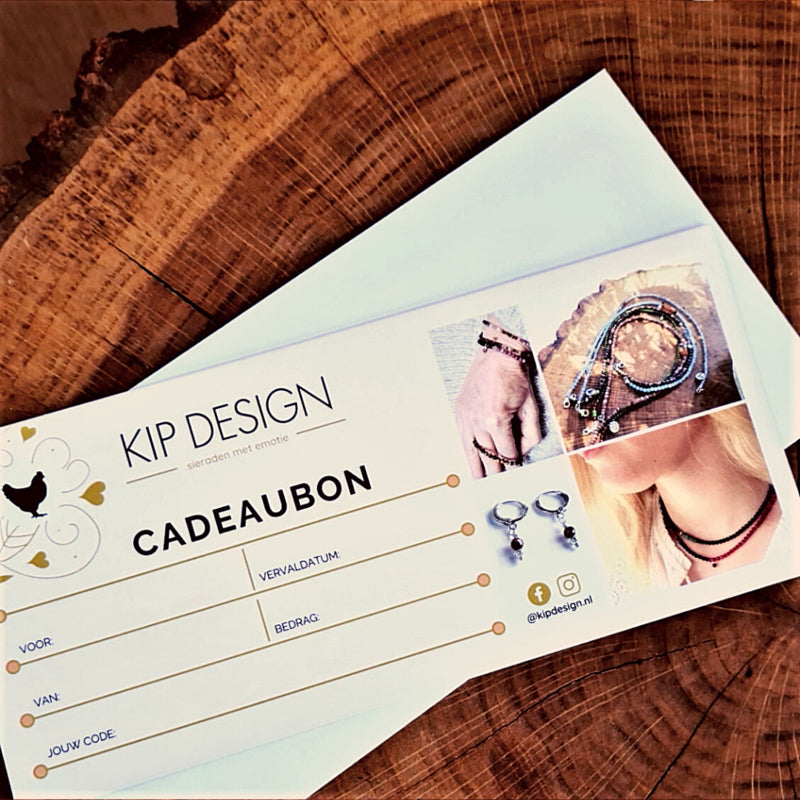 Kip design cadeaubon