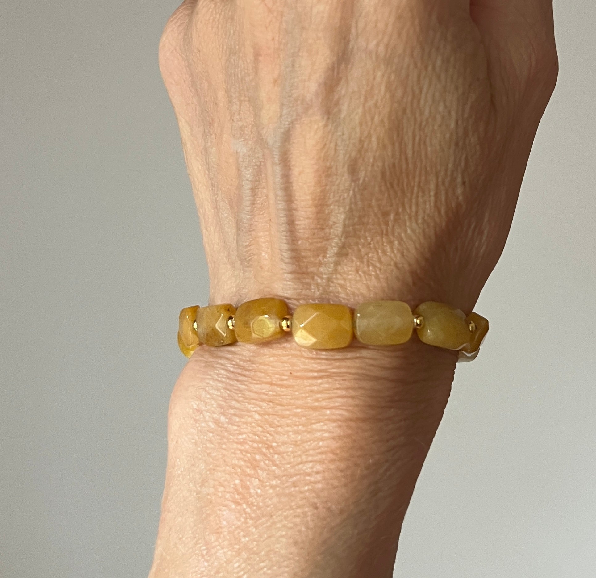 Armband Sunrise, gele calciet