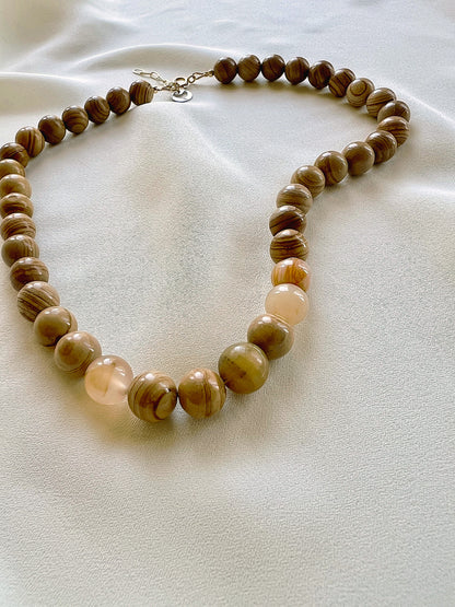 Ketting Inner Power, jaspis, agaat