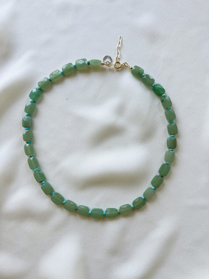 Ketting Grow, groene aventurijn en turquoise