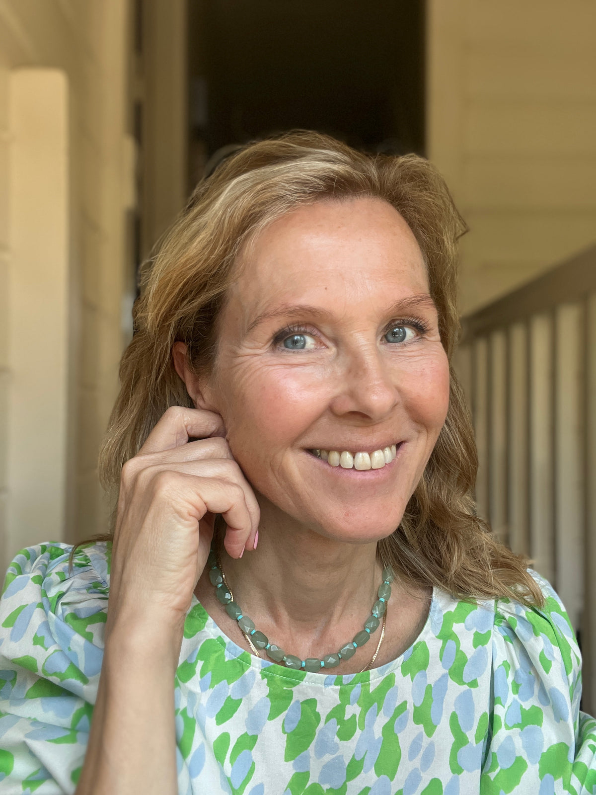 Ketting Grow, groene aventurijn en turquoise