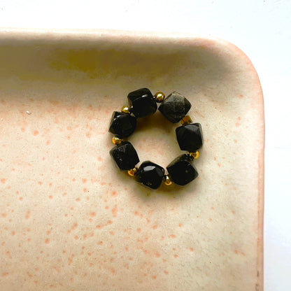 1 Jacky-O Bedel New Beginnings, zwart-groene obsidiaan