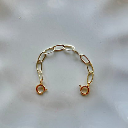 Verlengkettinkje of veiligheidskettinkje, goudverguld-zilver