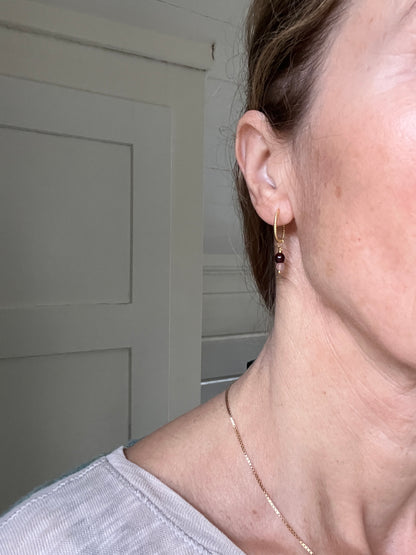 Bedel - hanger Spirit of Love, granaat, rozekwarts