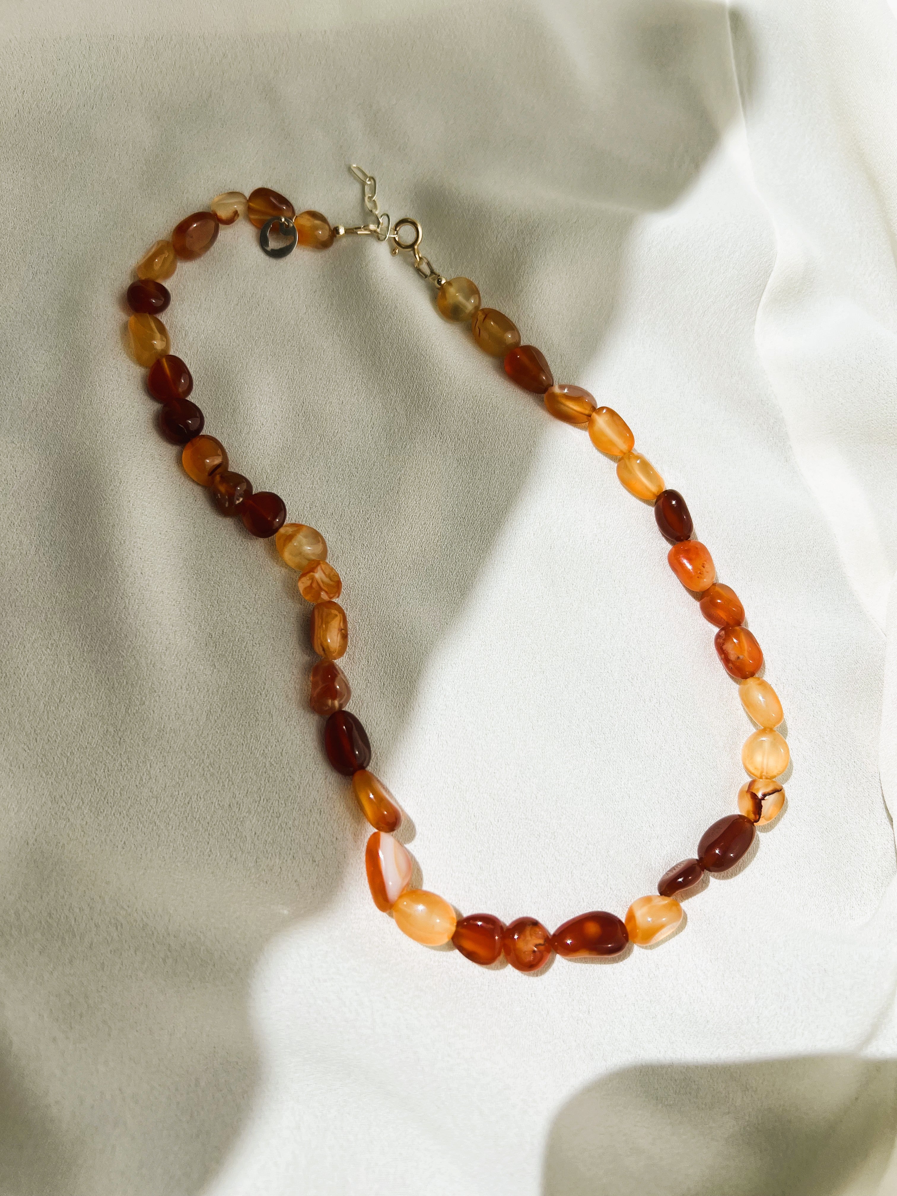 Ketting Creative, oranje carneool