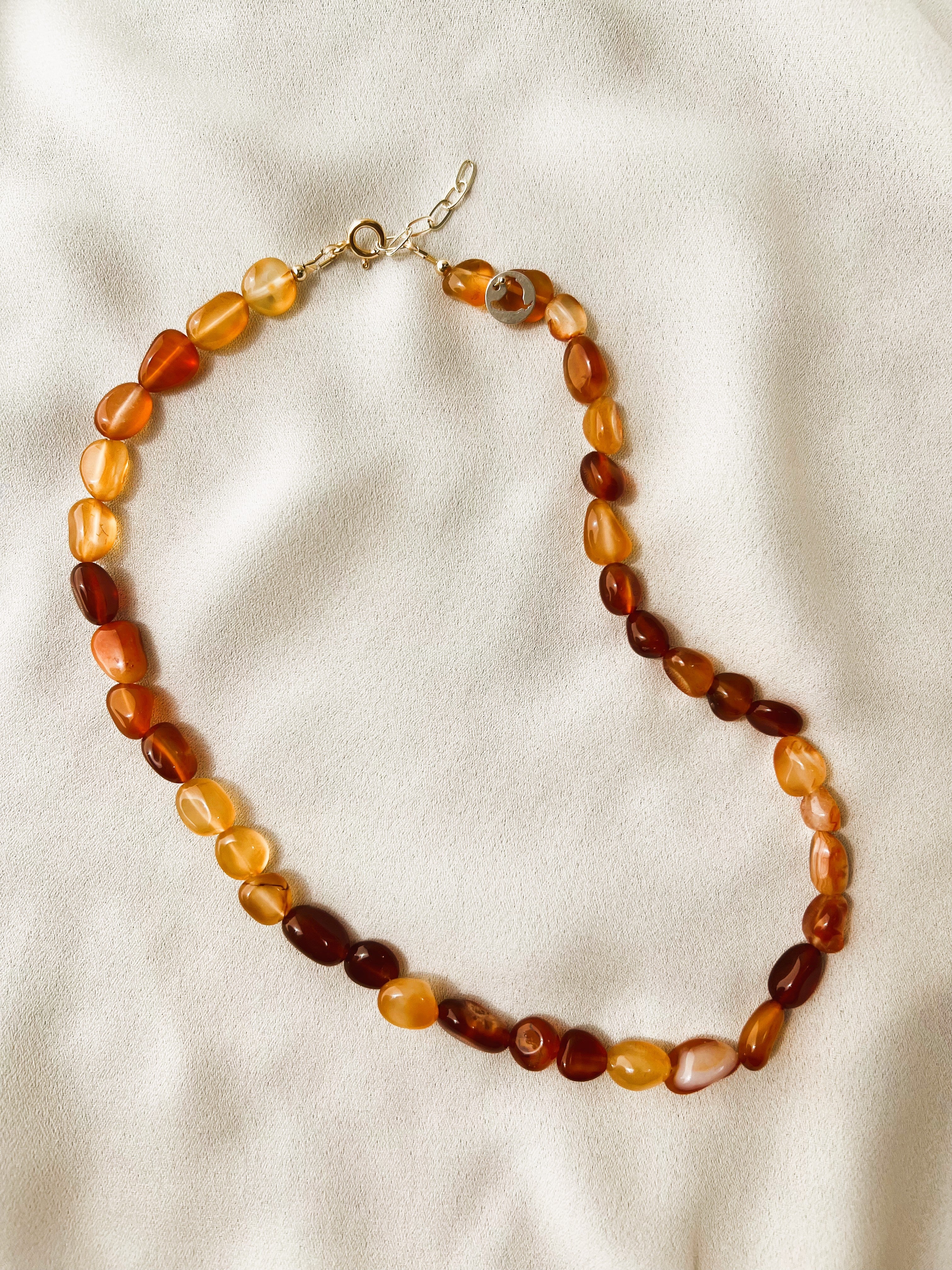 Ketting Creative, oranje carneool