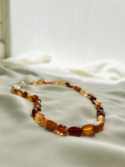 Ketting Creative, oranje carneool