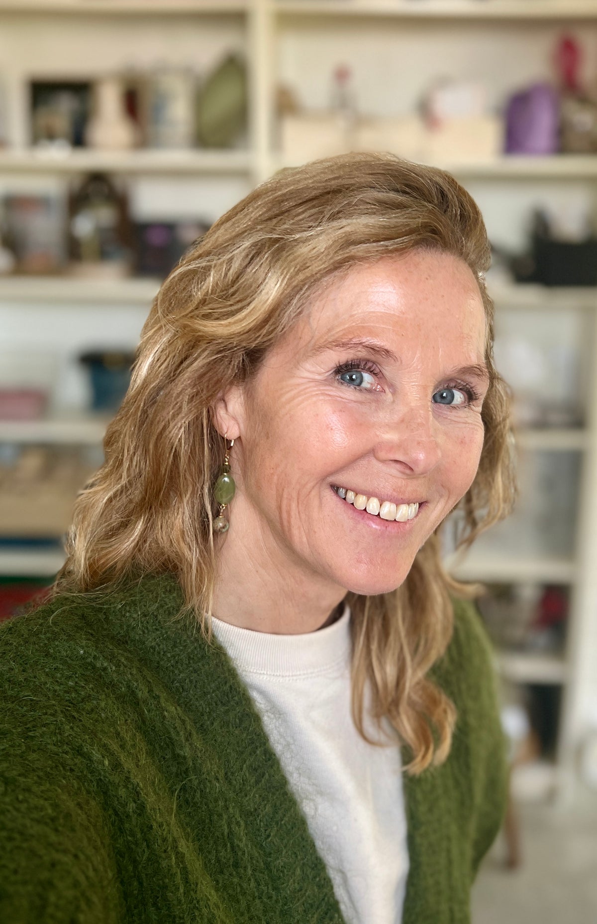 Oorbellen Green Touch, groene agaat, toermalijn