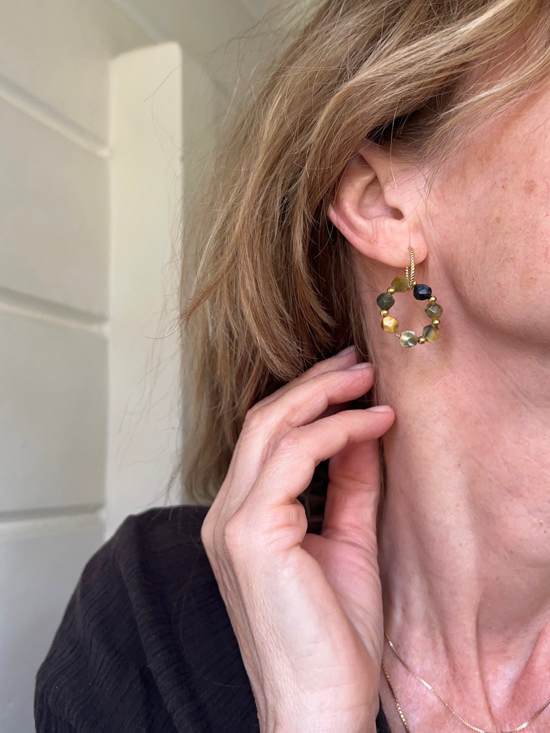 Oorbellen Pure Joy, tijgeroog