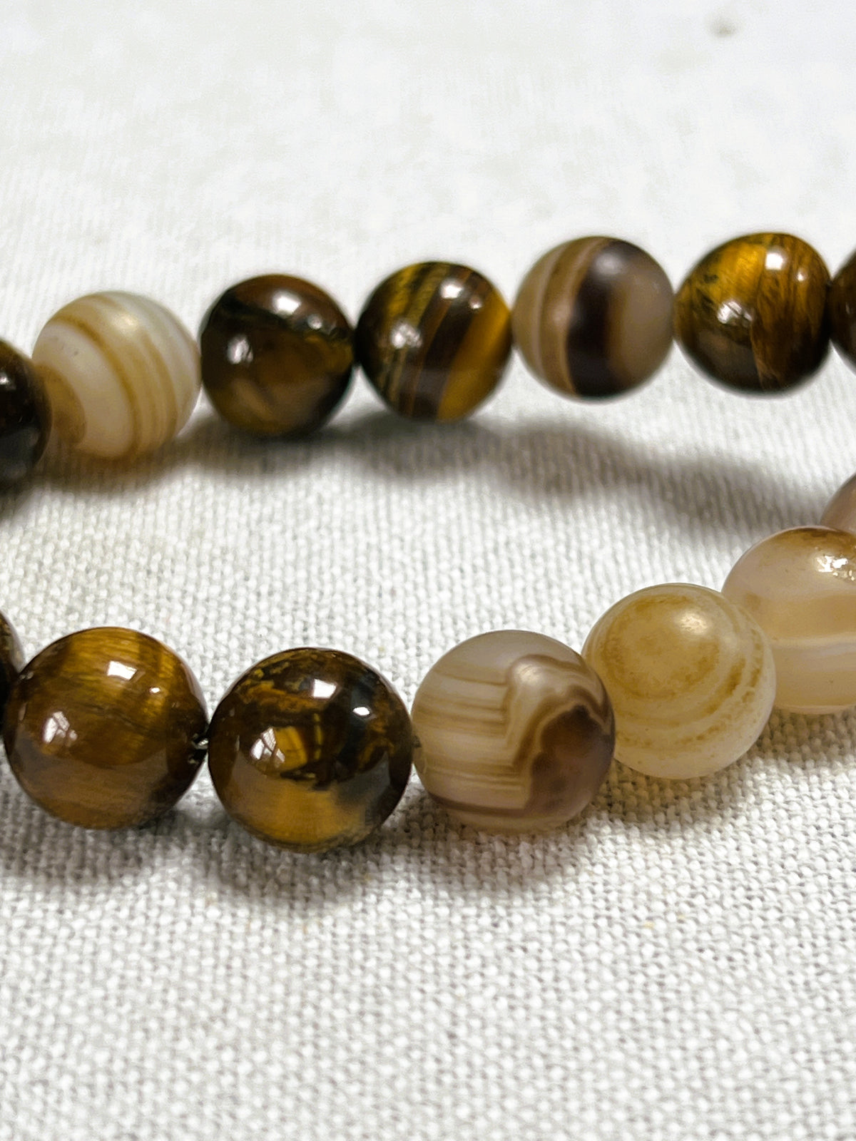 Ketting Golden Brown, tijgeroog, agaat