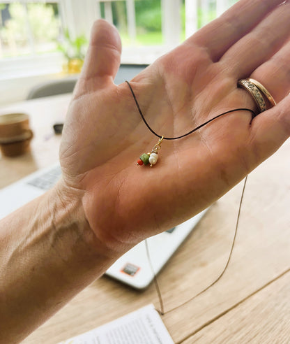 1 Bedel Lucky Love, koraal, groene jade