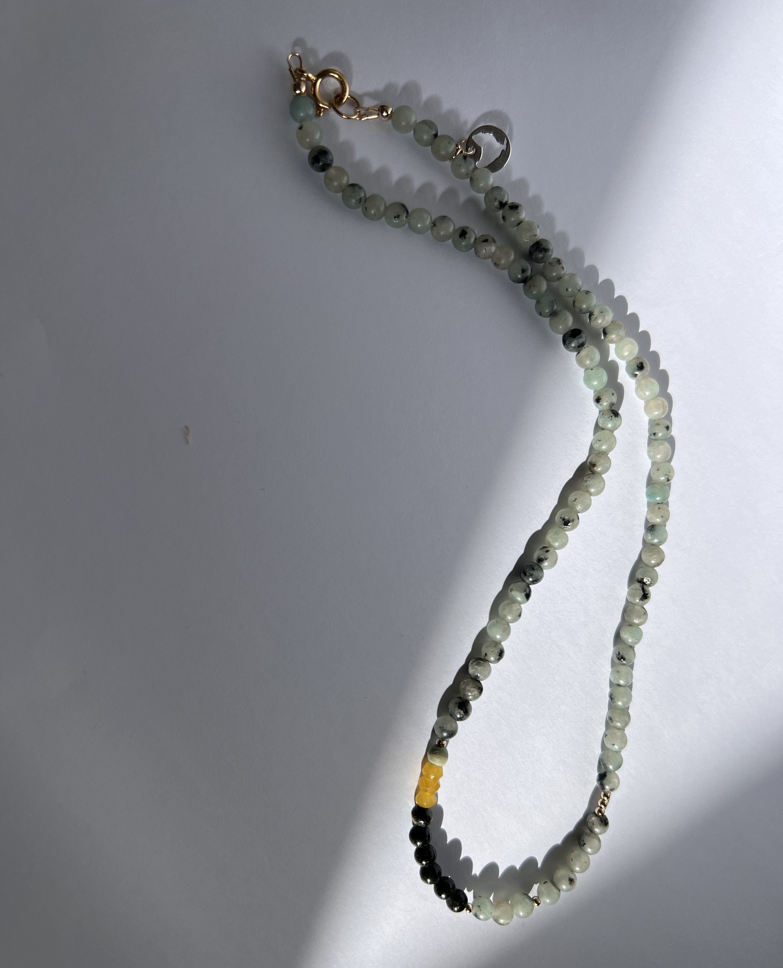 Ketting Green Whisper, kiwi jaspis, agaat