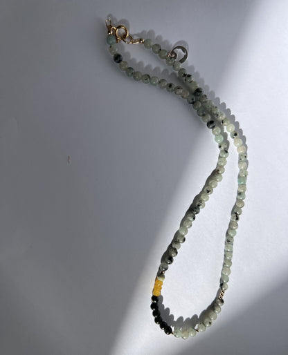 Ketting Green Whisper, kiwi jaspis, agaat