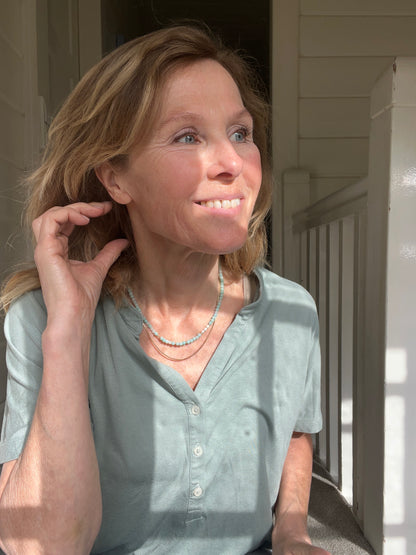 Ketting Together, amazoniet, parel