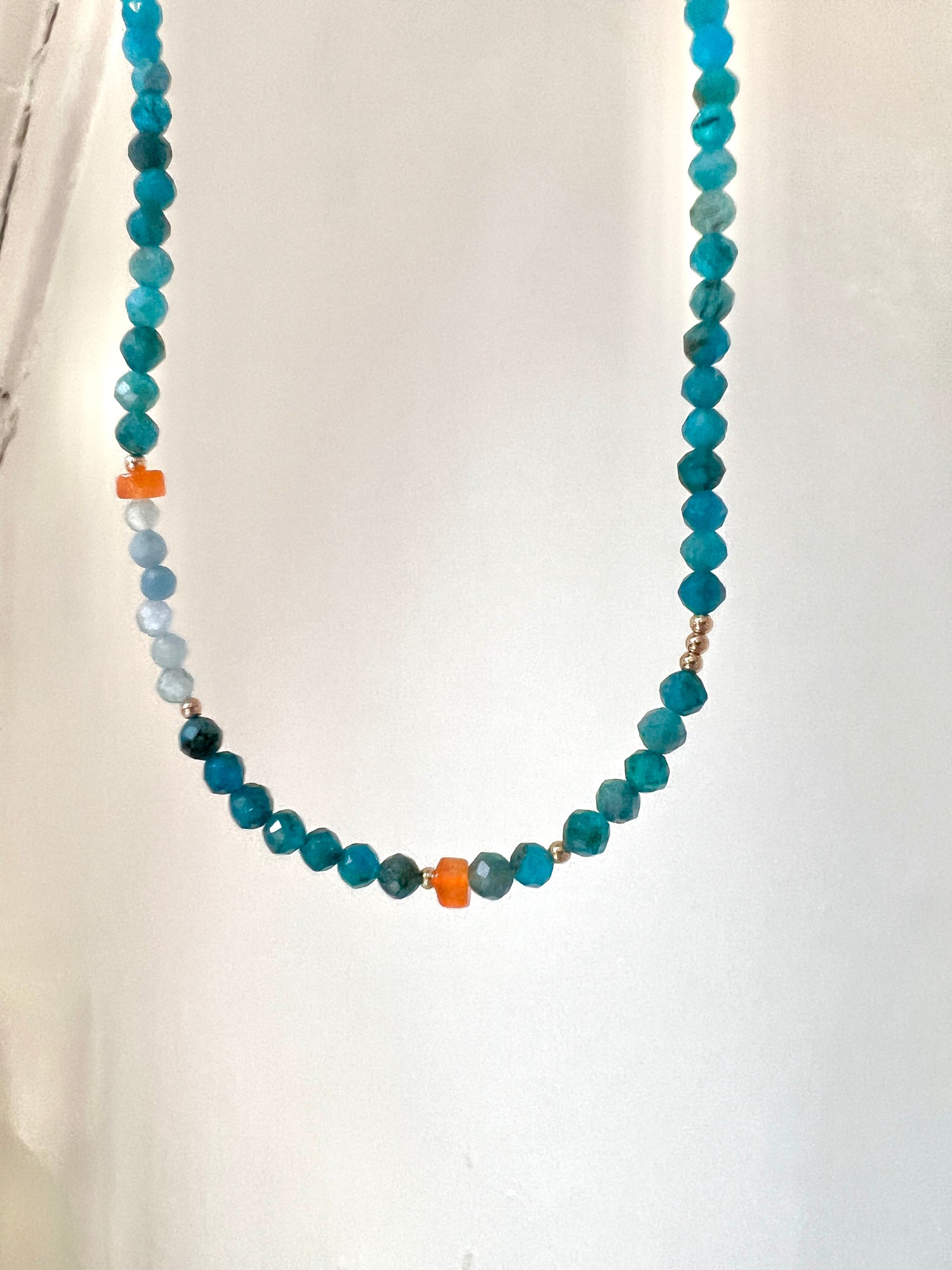 Ketting Blue River, apatiet en aquamarijn