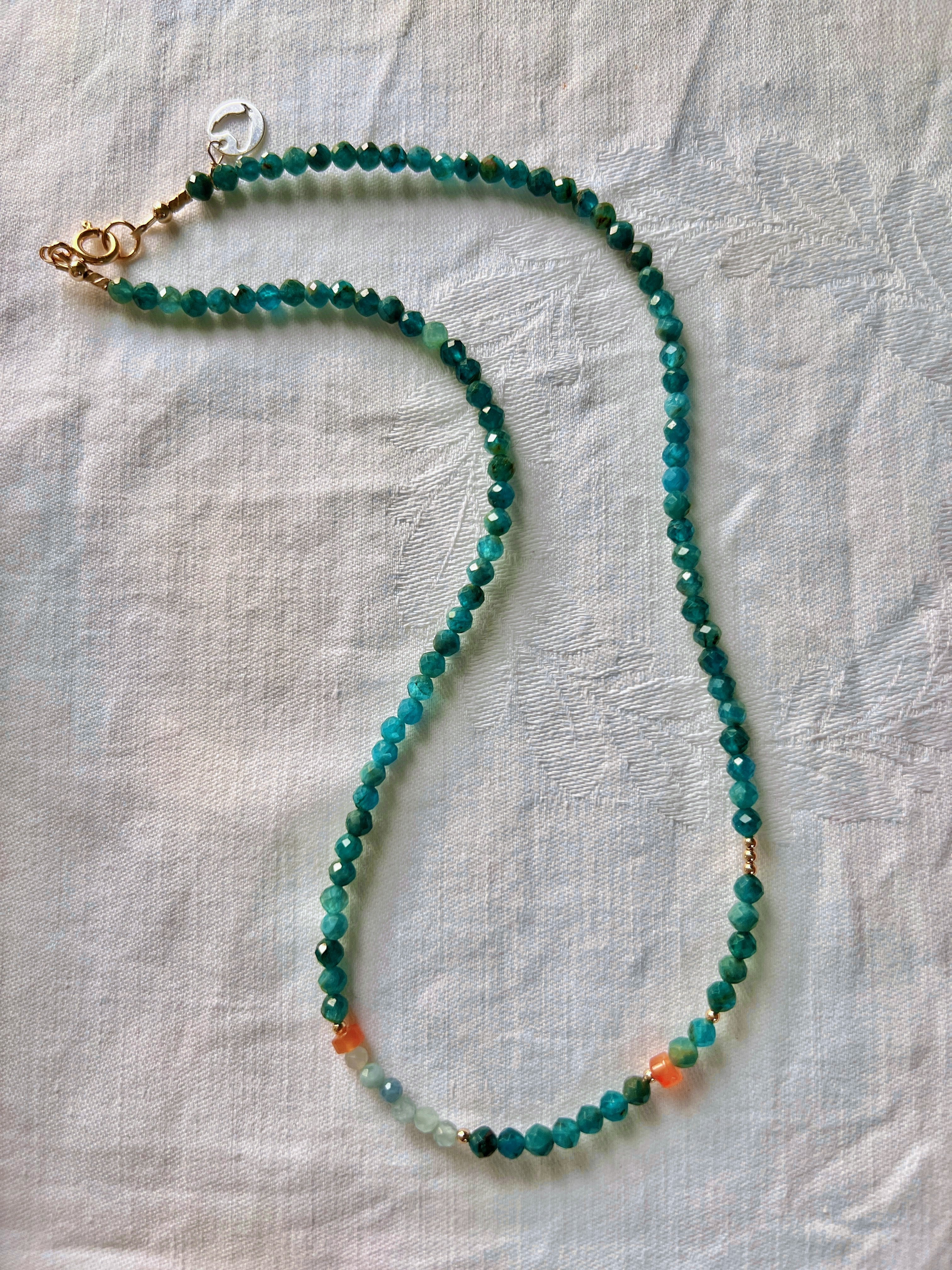 Ketting Blue River, apatiet en aquamarijn